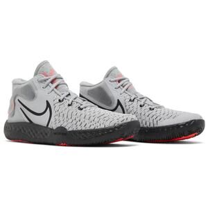 Nike Men's KD Trey 5 VIII Basketball Shoes, Light Grey/Laser Crimson/Black 10 M